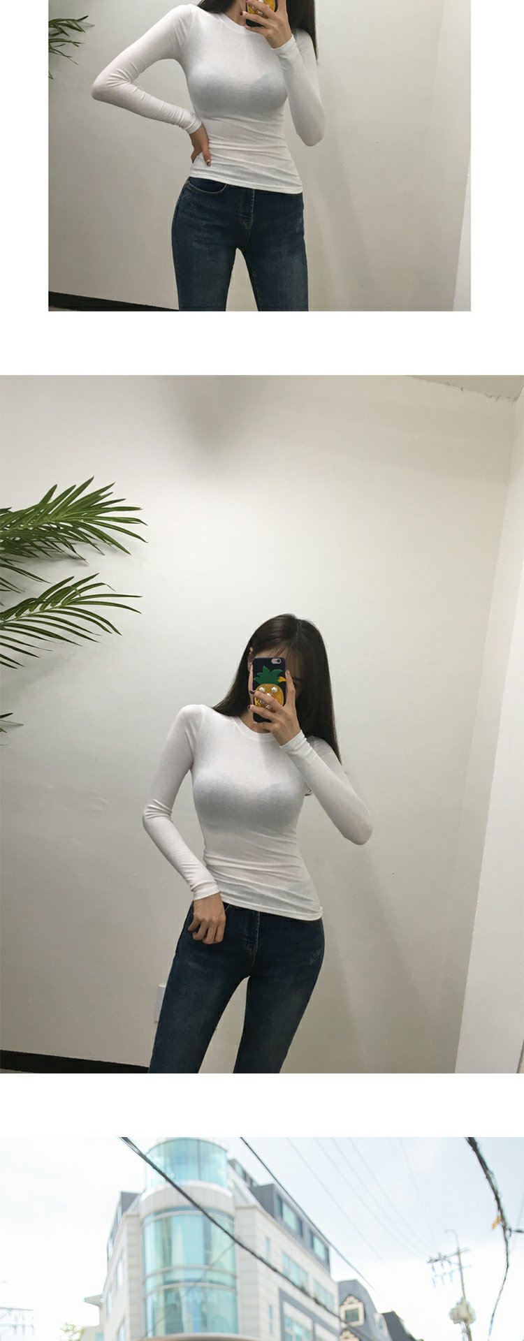 Title 2, Slim Fit Slimming Long Sleeves T-shirt Women