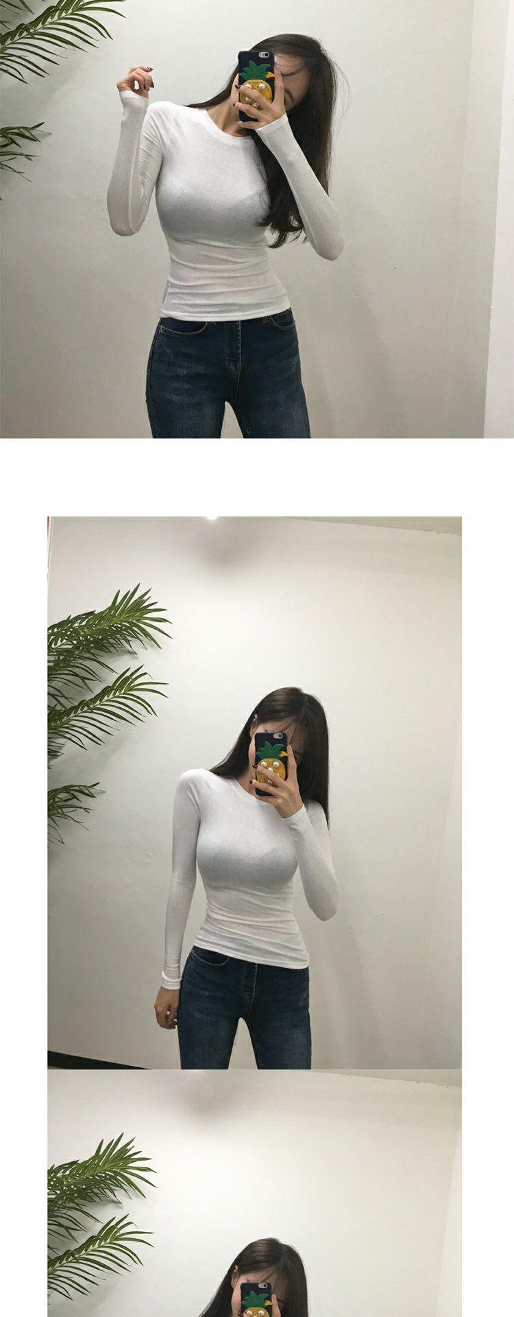 Title 5, Slim Fit Slimming Long Sleeves T-shirt Women