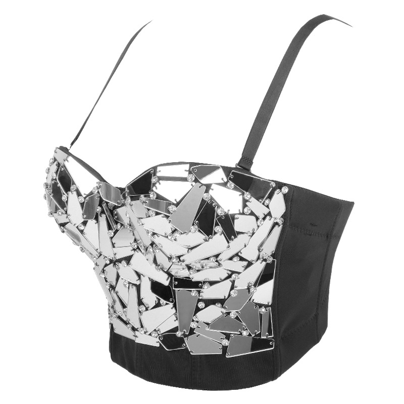 Title 2, Reggiseno con strass in vetro organico per cost...