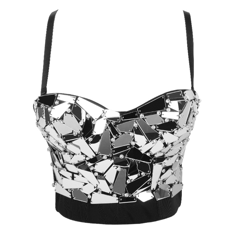 Title 3, Reggiseno con strass in vetro organico per cost...