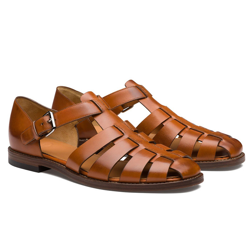 Title 3, Farbblock Herren Sandalen aus Kunstleder mit Zi...