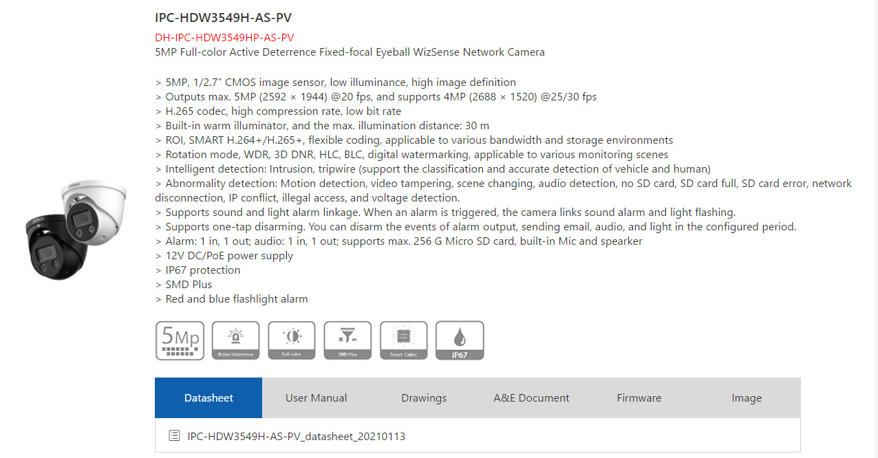 Title 3, Engelstalige 5MP Full Color POE Netwerkcamera v...