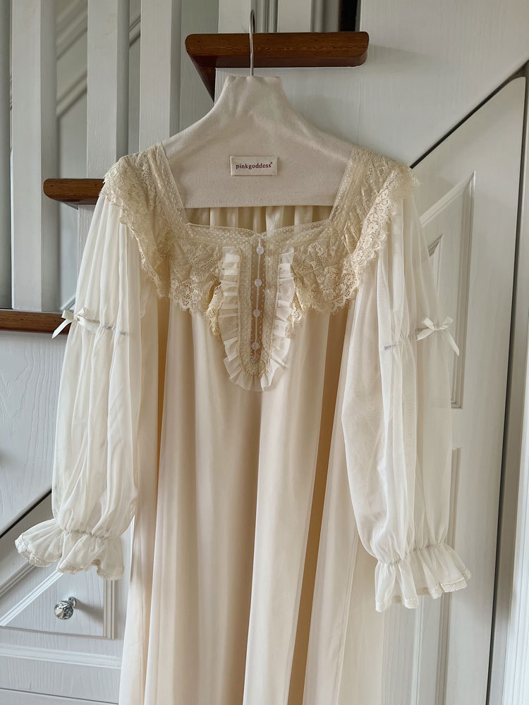 Title 10, New French Beautiful Nightdress Spring And Summ...