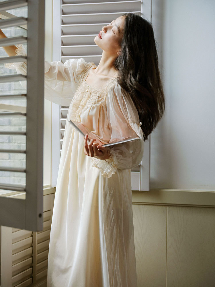 Title 12, New French Beautiful Nightdress Spring And Summ...