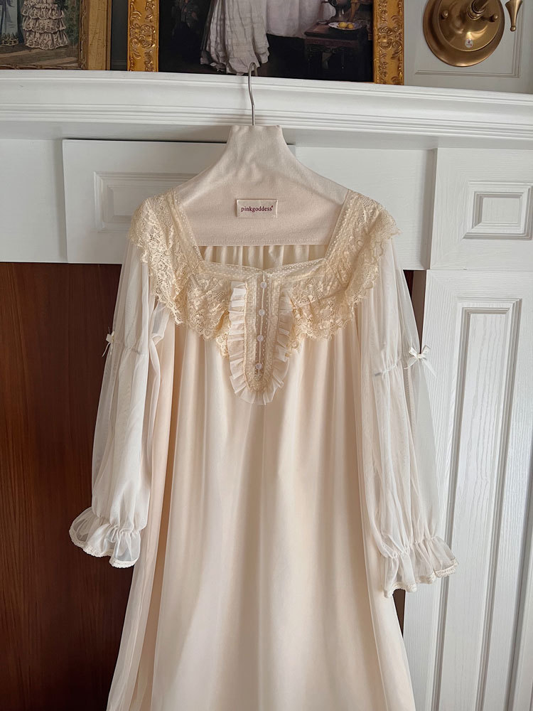 Title 13, New French Beautiful Nightdress Spring And Summ...