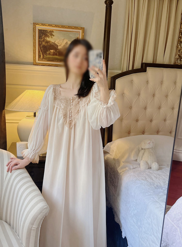 Title 21, New French Beautiful Nightdress Spring And Summ...