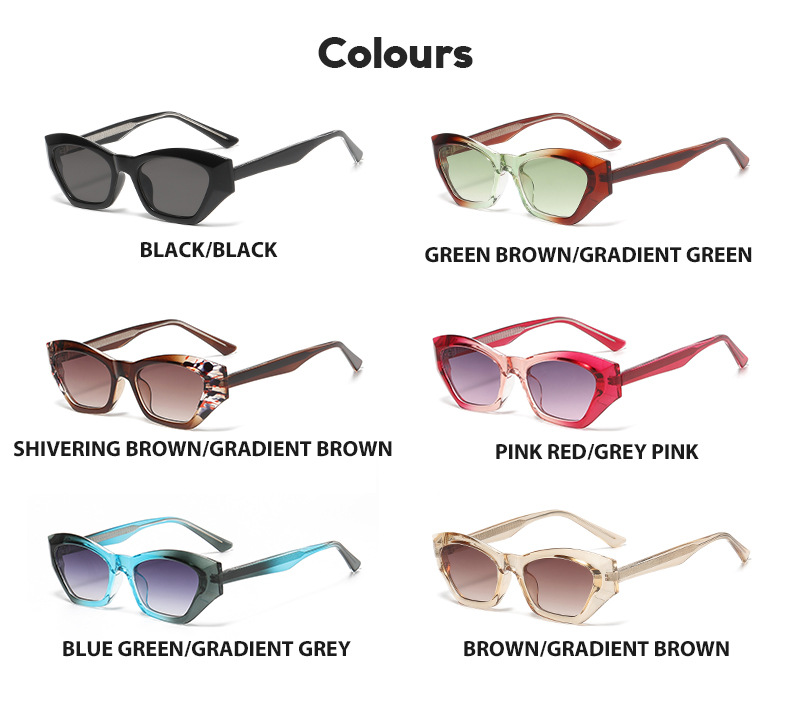 Title 7, Polygonal Cats Eye Core Insert TR Sunglasses o...