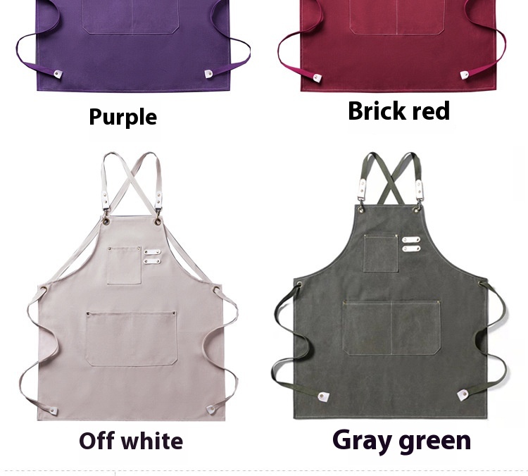 Title 5, Thickened 100 Cotton Canvas Apron Waterproof Oi...