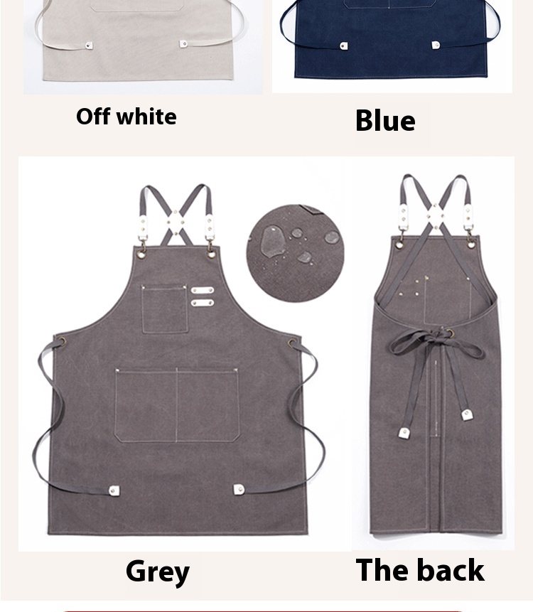 Title 7, Thickened 100 Cotton Canvas Apron Waterproof Oi...