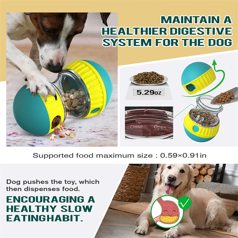 Interactive Food Dispensing Tumbler Toy for Dogs