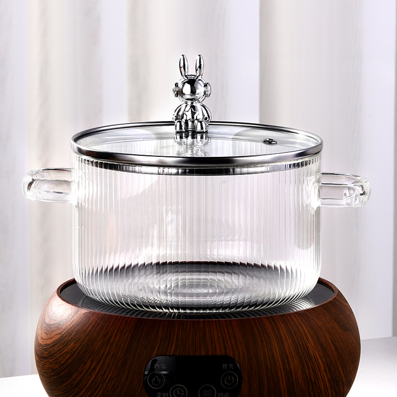 Title 2, Thickened Borosilicate Glass Pot Cute Bear Hous...