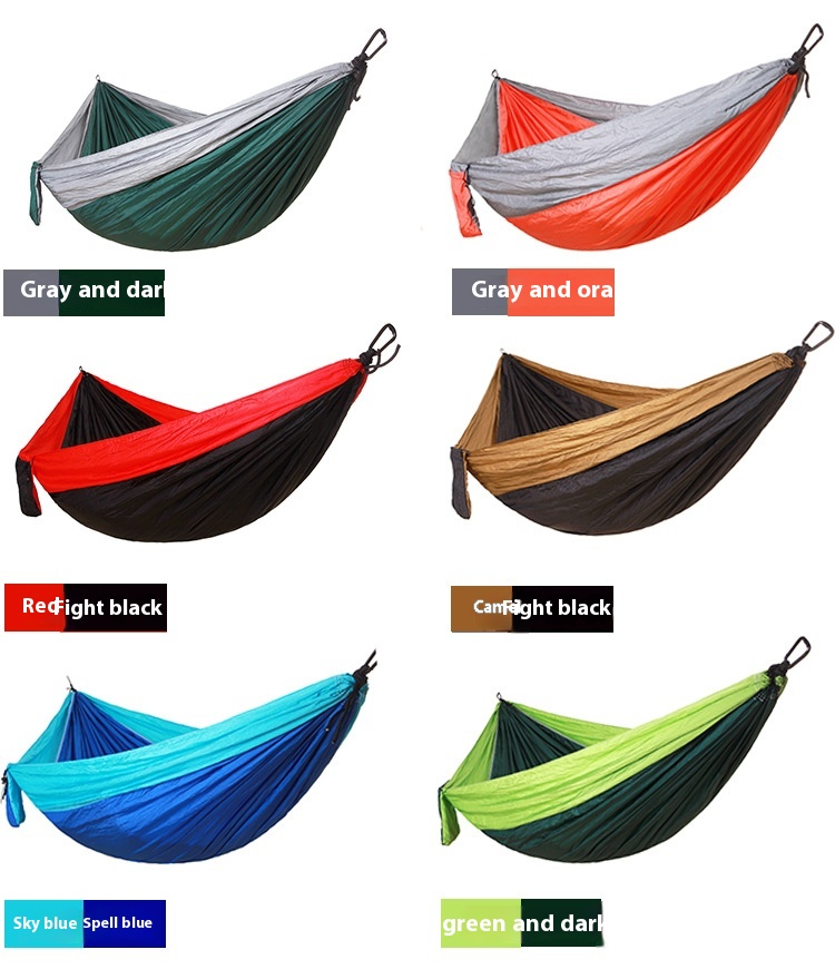 Title 3, Parachute Cloth Hammock Outdoor 210T Nylon Camp...