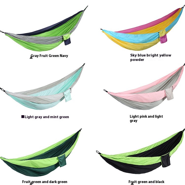 Title 5, Parachute Cloth Hammock Outdoor 210T Nylon Camp...