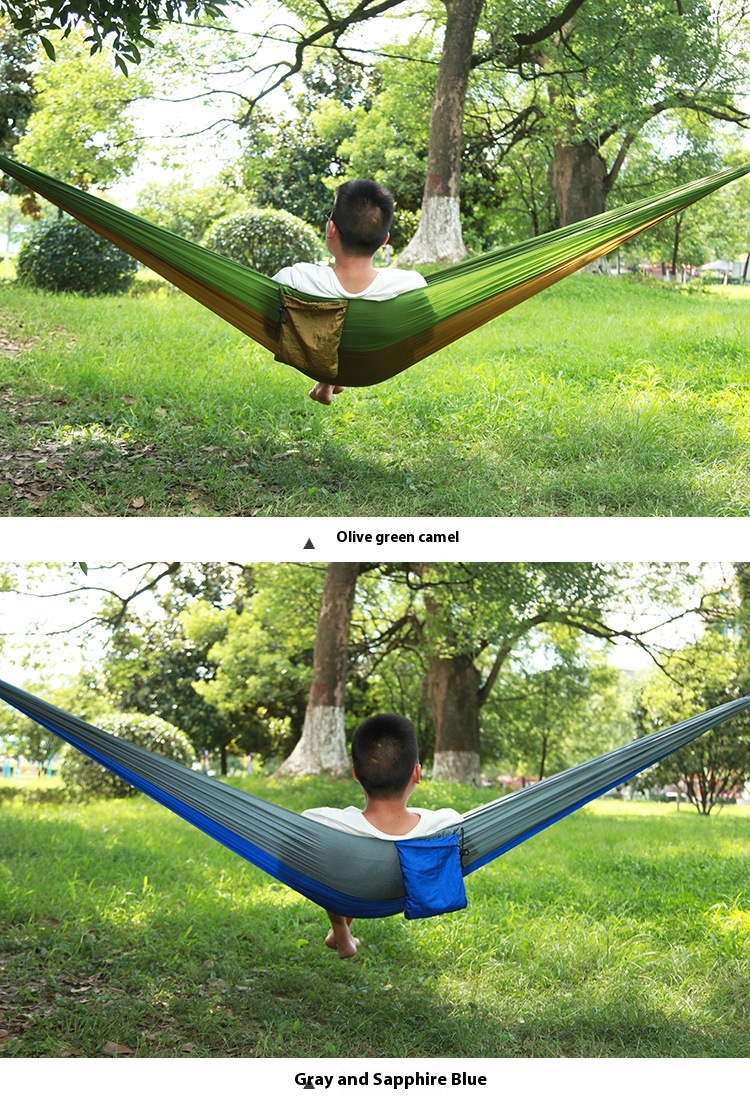 Title 12, Parachute Cloth Hammock Outdoor 210T Nylon Camp...