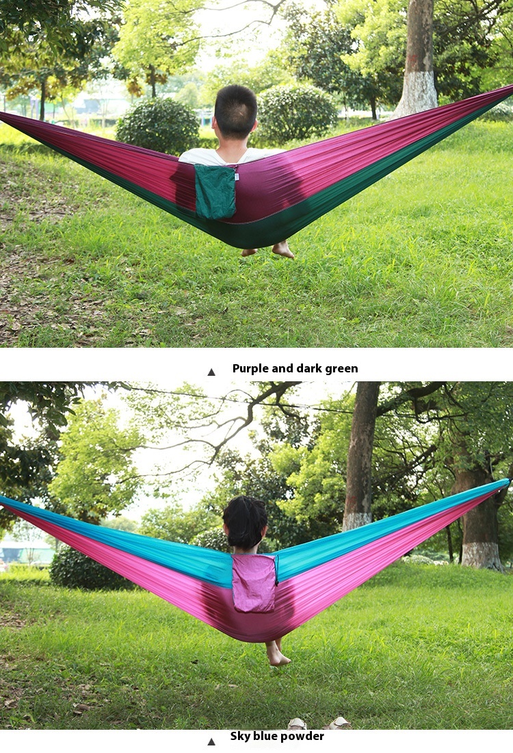 Title 14, Parachute Cloth Hammock Outdoor 210T Nylon Camp...