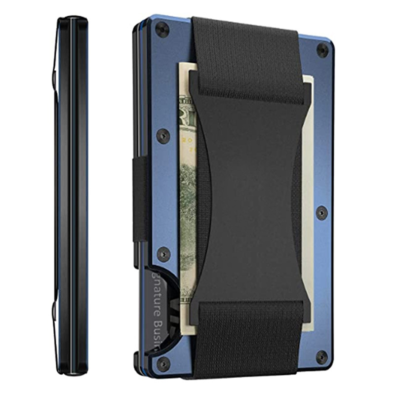 Carbon Fiber Wallet - RFID Blocking Metal Card Holder  Anti-theft