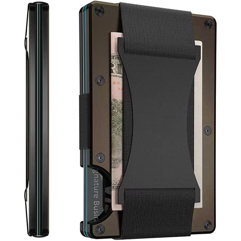 Carbon Fiber Wallet - RFID Blocking Metal Card Holder  Anti-theft