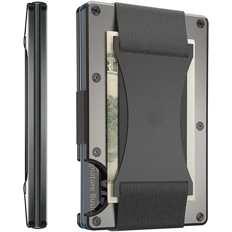 Carbon Fiber Wallet - RFID Blocking Metal Card Holder  Anti-theft