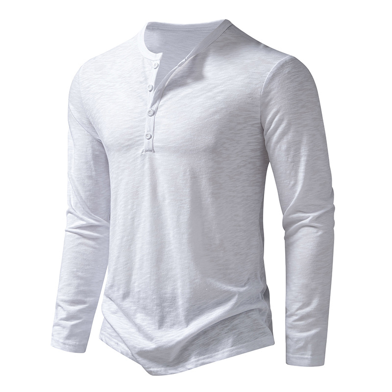 Title 9, Herren Langarmshirt mit Henley-Ausschnitt und K...