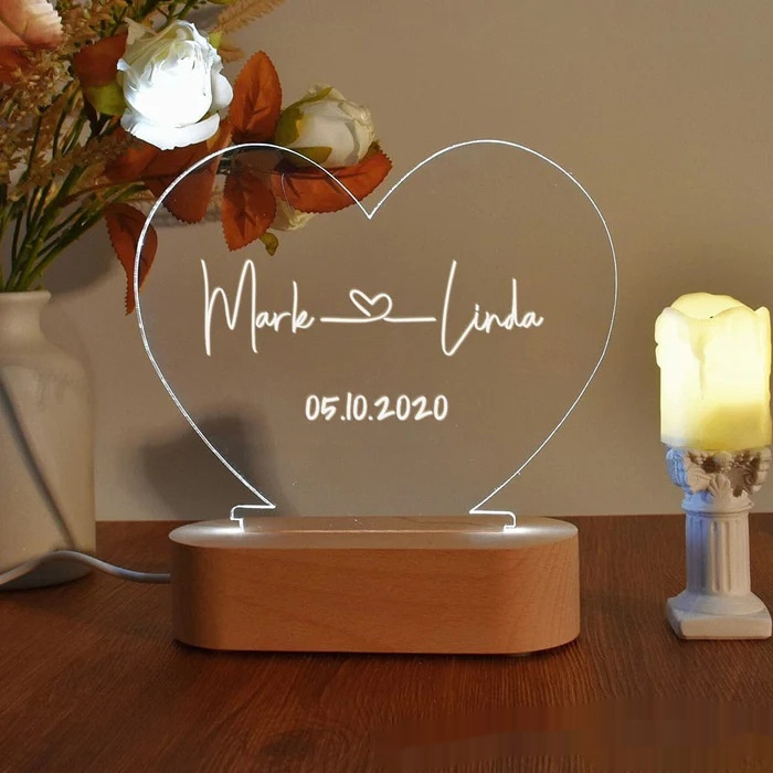 Title 1, Custom Night Light for Couples Romantic Valenti...