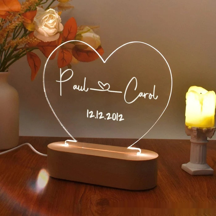 Title 4, Custom Night Light for Couples Romantic Valenti...