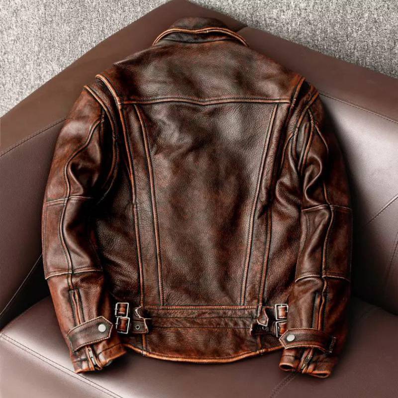 Title 4, Mens Fashionable Vintage Distressed Cowhide Le...