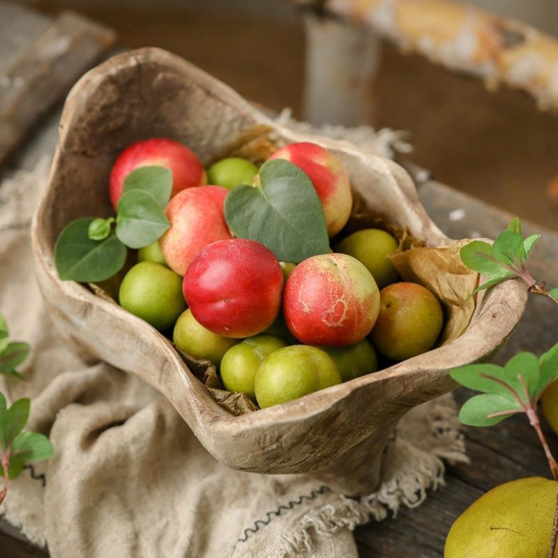 Title 10, Wooden Ingot-shaped Fruit Tray With Feet Irregu...