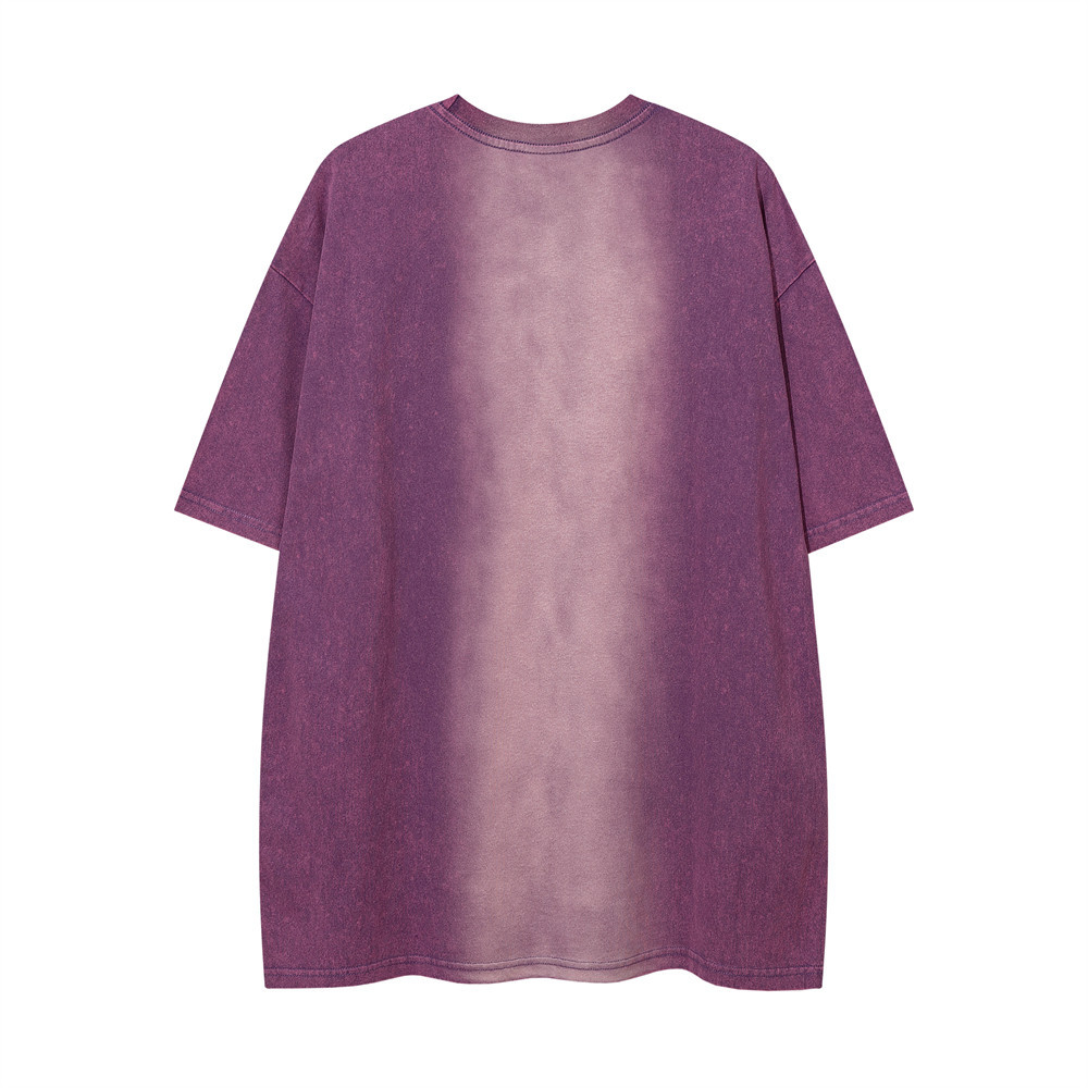 Title 3, Distressed wash gradient T-shirt met korte mouw...