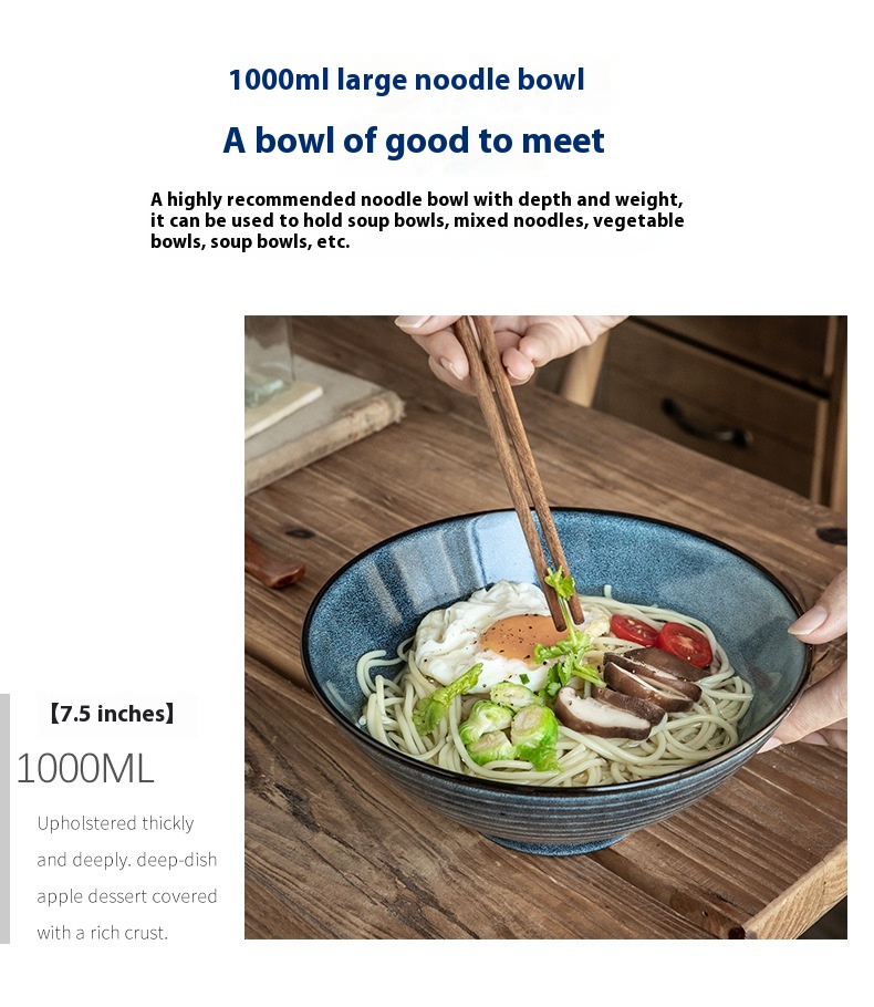 Title 8, Bamboo Hat Ramen Bowl Ceramic Large Soup Slight...