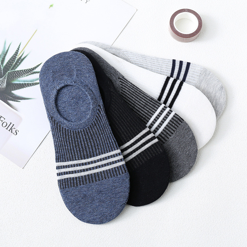 Title 15, Mens All-Match Plain Invisible Socks, Spring a...