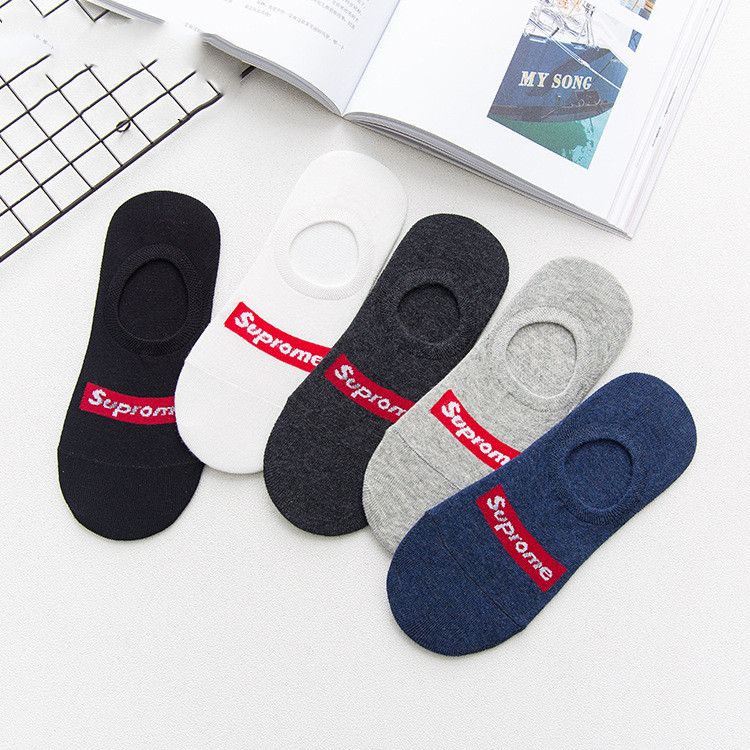 Title 16, Mens All-Match Plain Invisible Socks, Spring a...