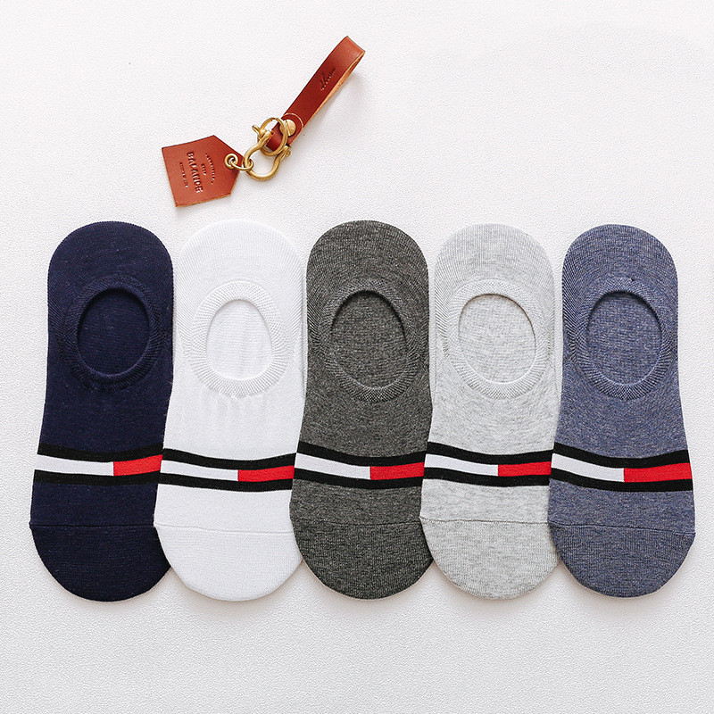 Title 20, Mens All-Match Plain Invisible Socks, Spring a...