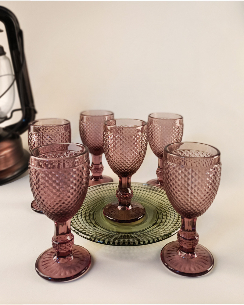 Title 4, Retro Relief Glass Spirits Cup Small Size Middl...