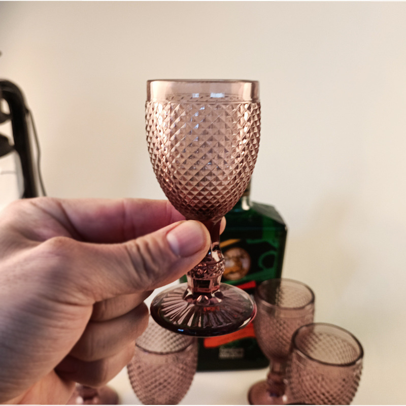 Title 10, Retro Relief Glass Spirits Cup Small Size Middl...