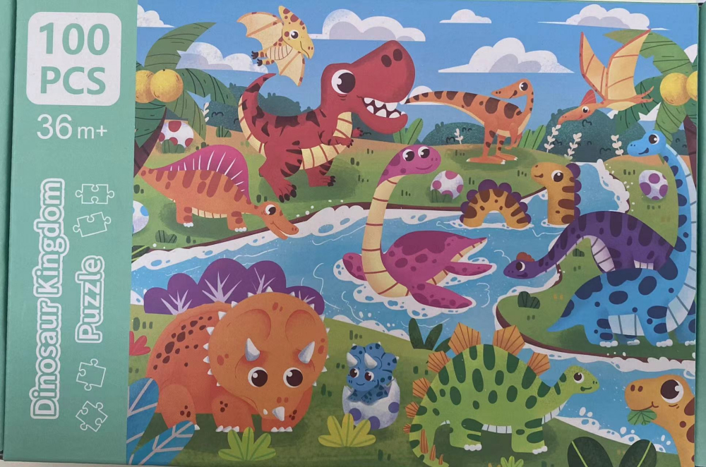 Title 1, Puzzle da 100 pezzi di dinosauro