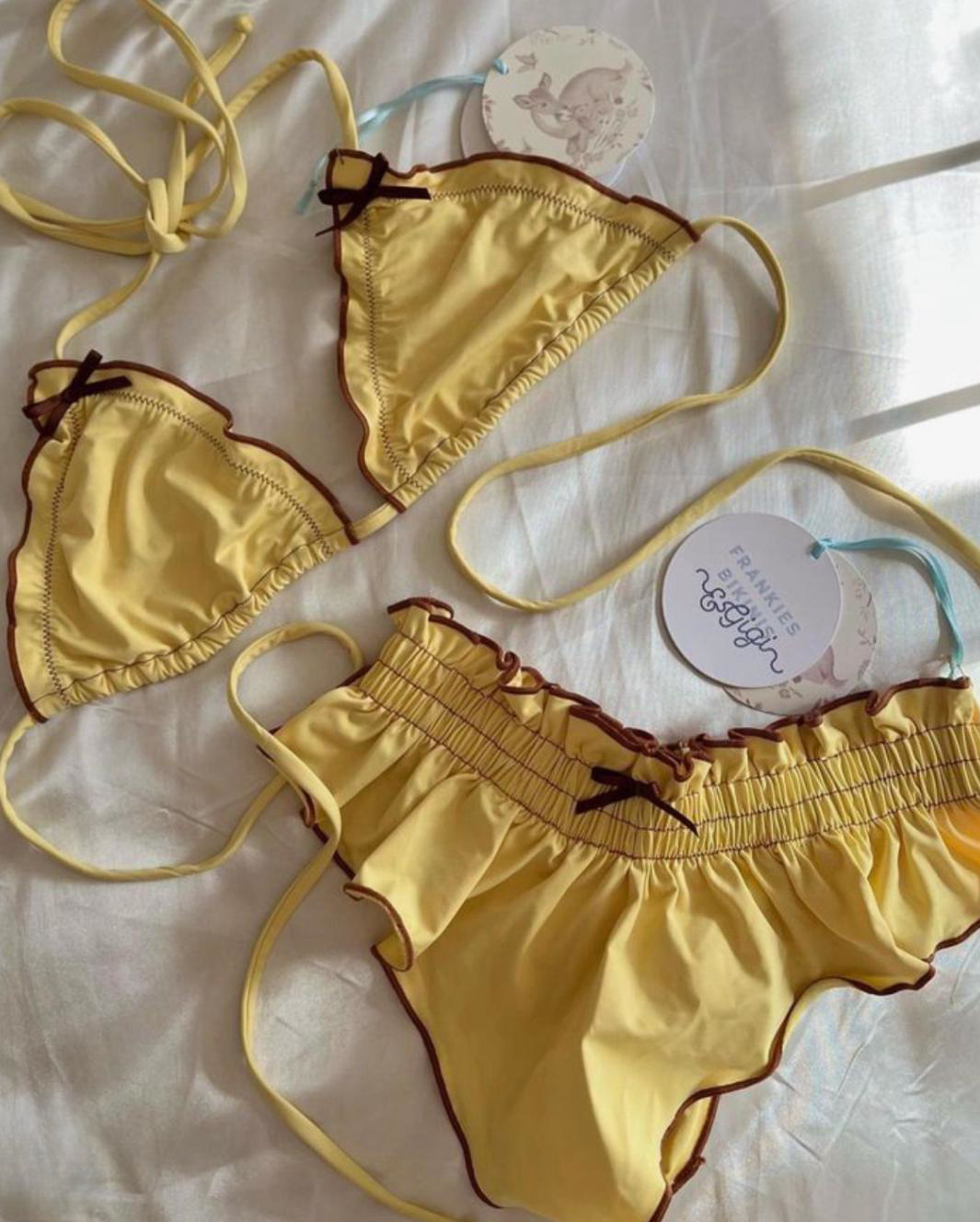 Title 17, Maillot de bain bikini avec oreilles en bois po...