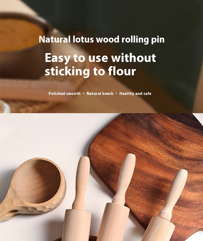 Title 5, Theaceae Wooden Household Rolling Pin