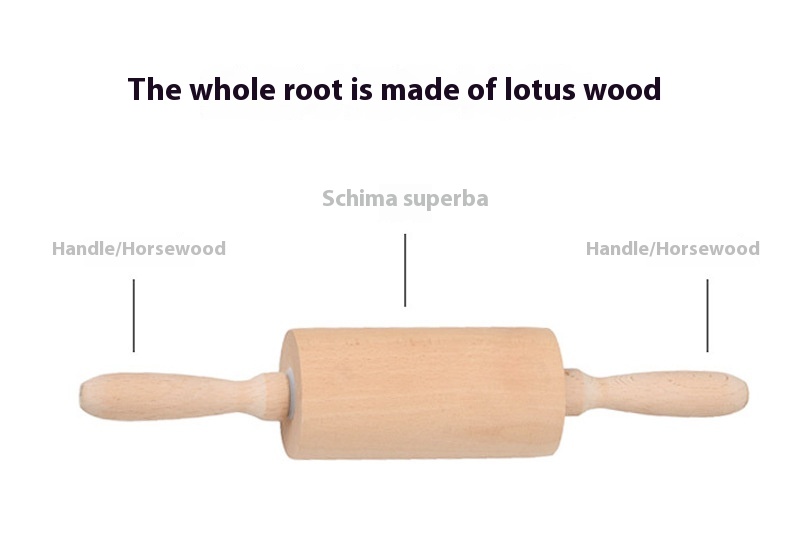 Title 10, Theaceae Wooden Household Rolling Pin