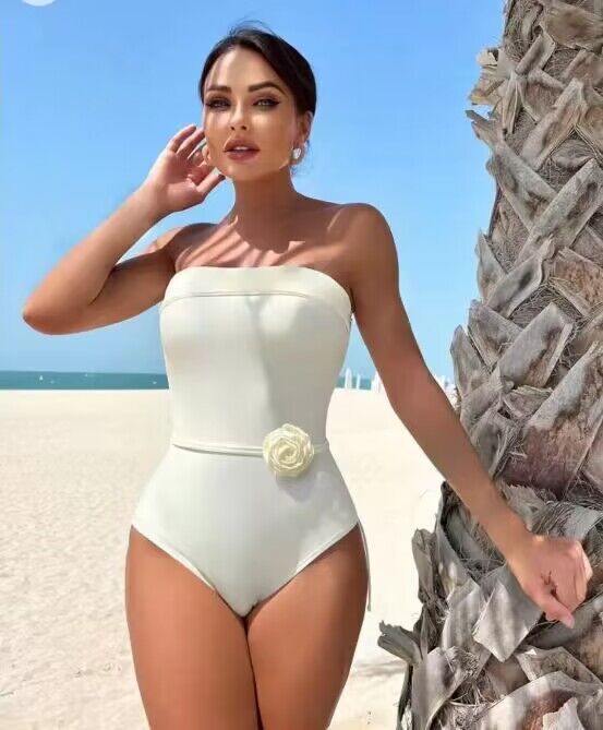 Title 9, Solid Color Sexy Tight Halter One-piece Bikini ...