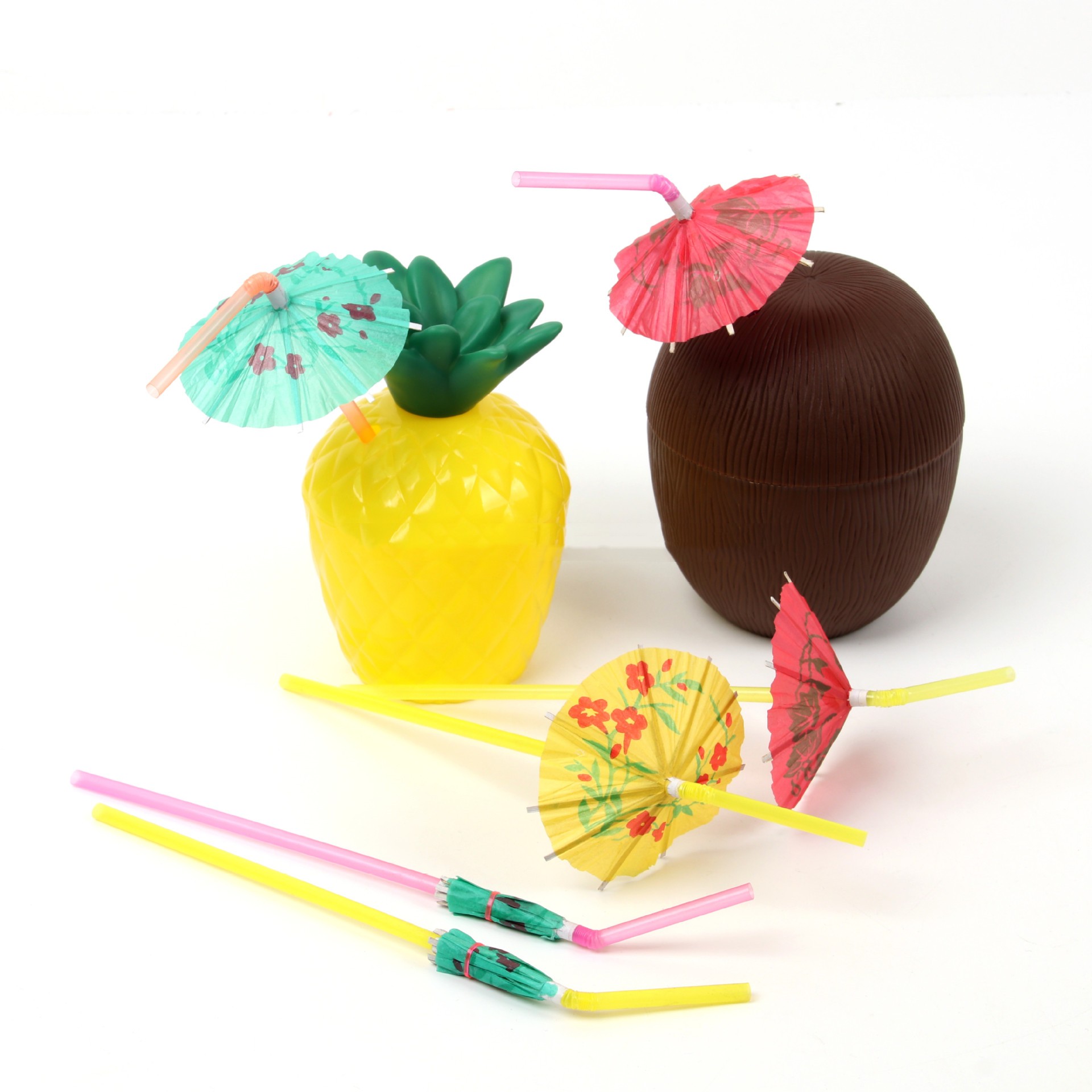 Title 2, Party Decoration Coconut Cup With Flower Straw