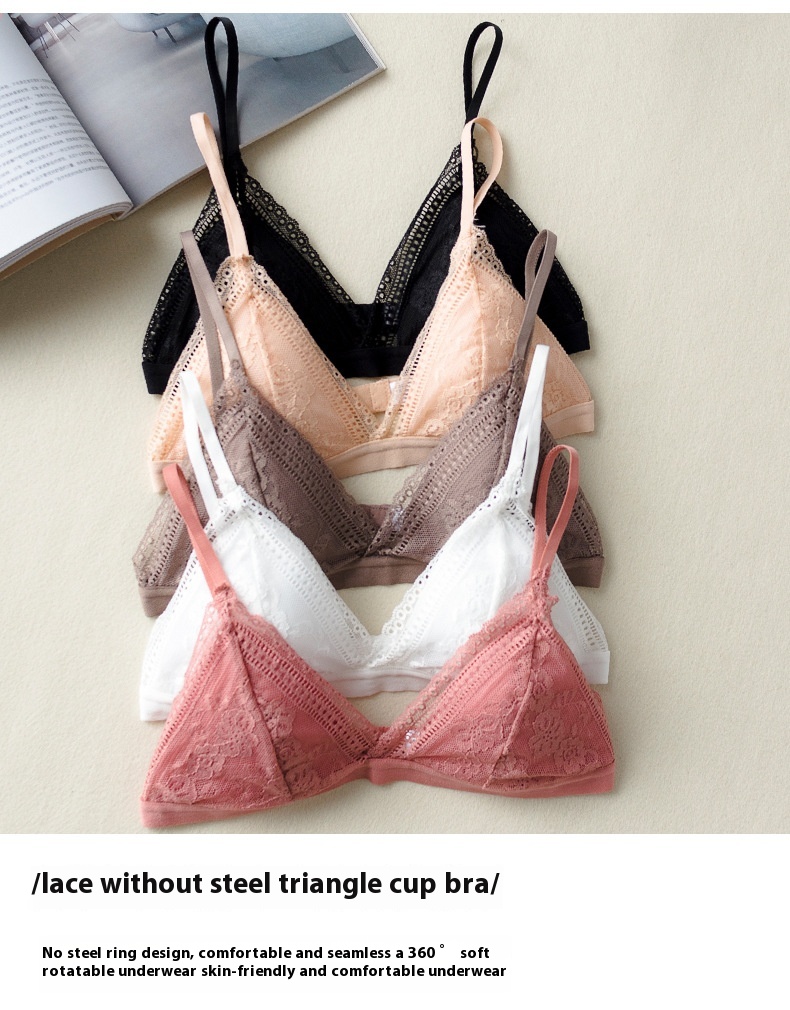 Title 4, Lace Sexy Bra French Triangle Cup Opaque Single...