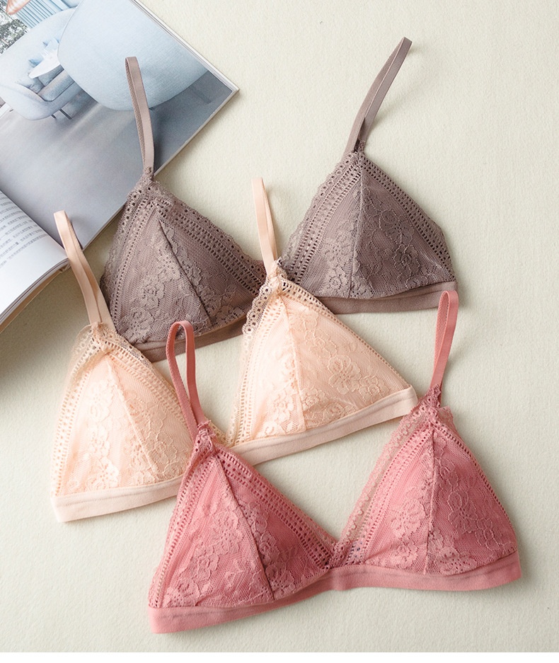 Title 8, Lace Sexy Bra French Triangle Cup Opaque Single...