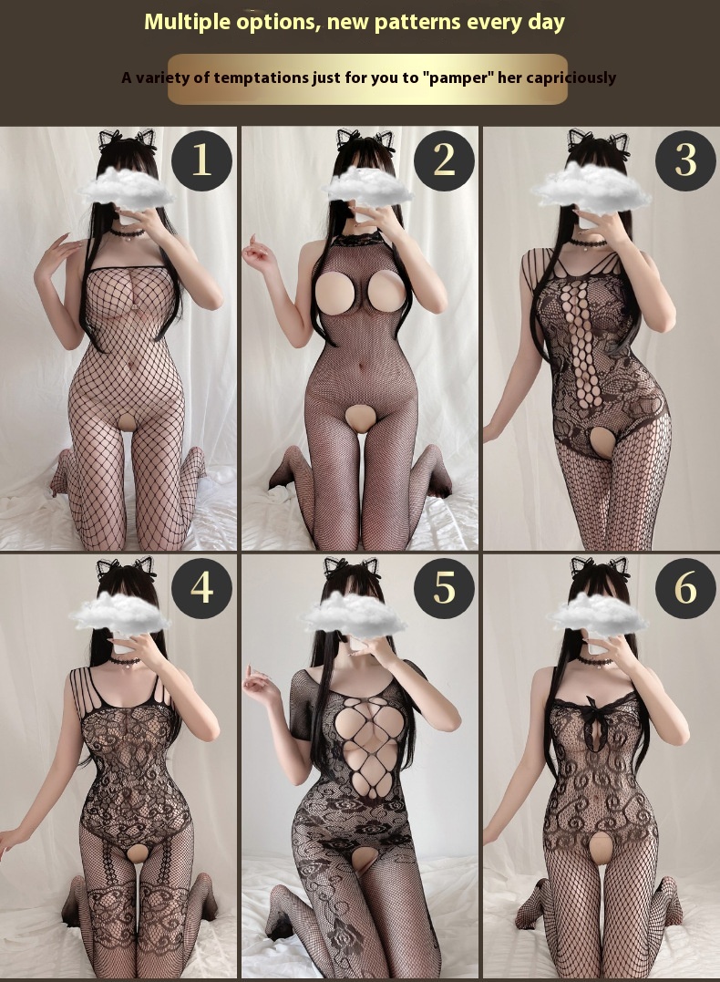 Title 4, Transparan Çorap File Bodysuit Üniforma