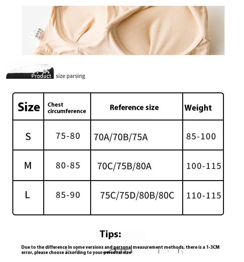 Title 1, Bra With Chest Pad Without Steel Ring Small Sli...