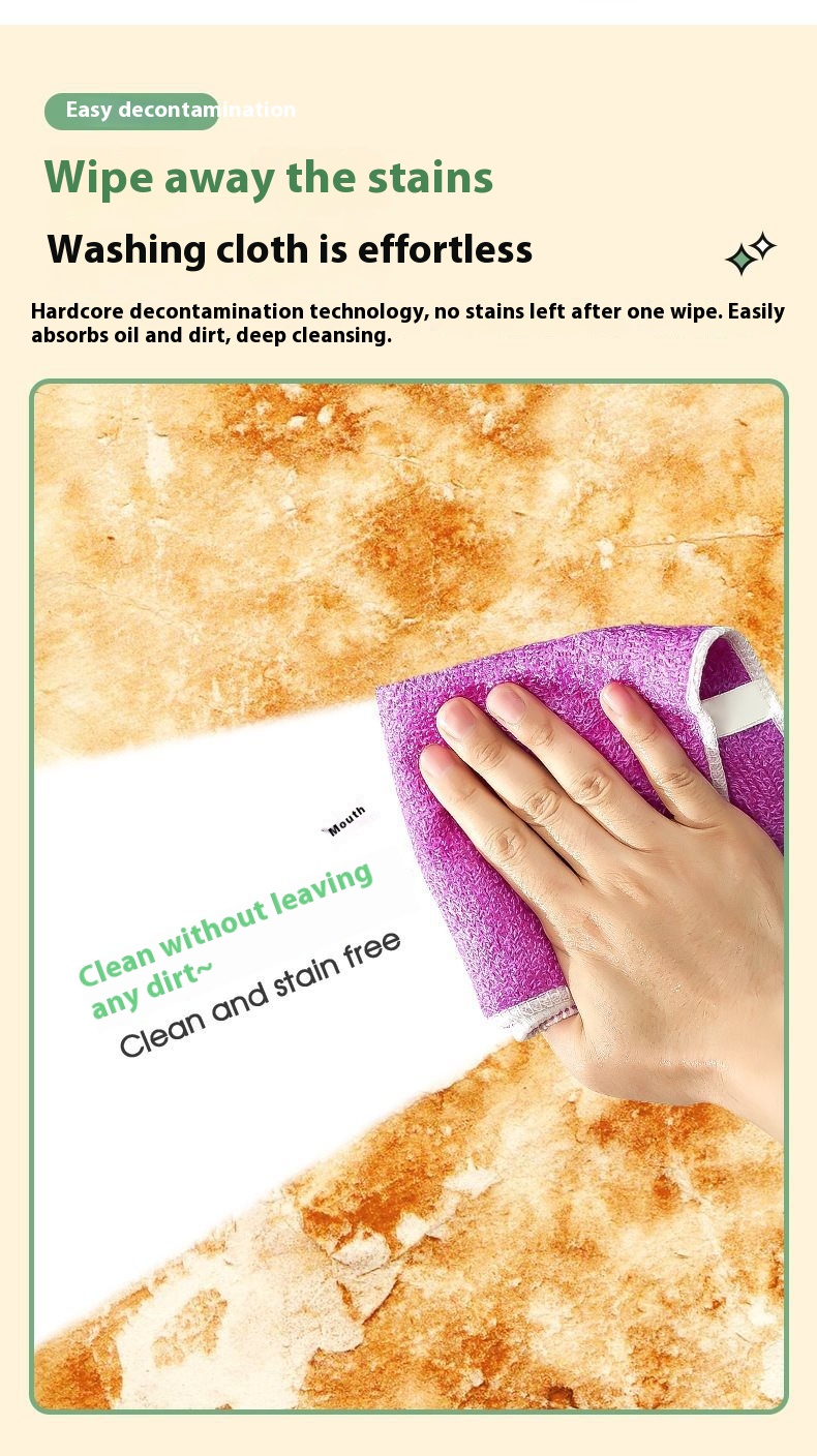 Title 2, Bamboo Fiber Oil-free Absorbent Dishcloth