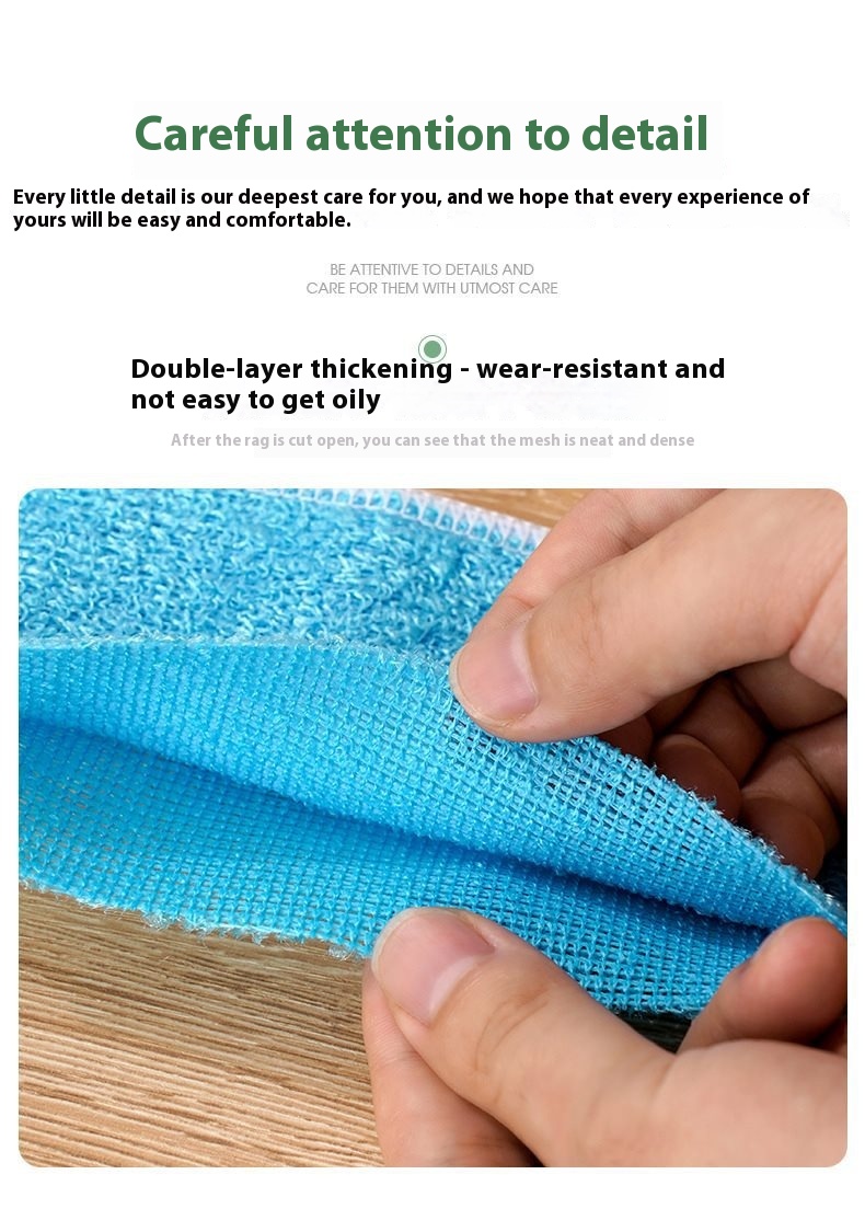 Title 9, Bamboo Fiber Oil-free Absorbent Dishcloth