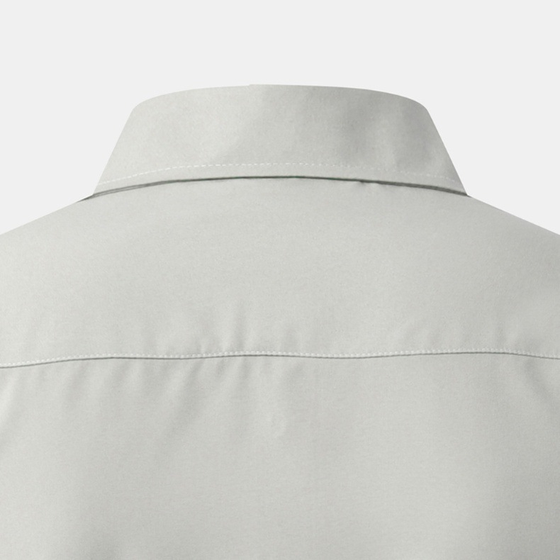 Title 6, Heren casual shirt met lange mouwen, effen kleu...