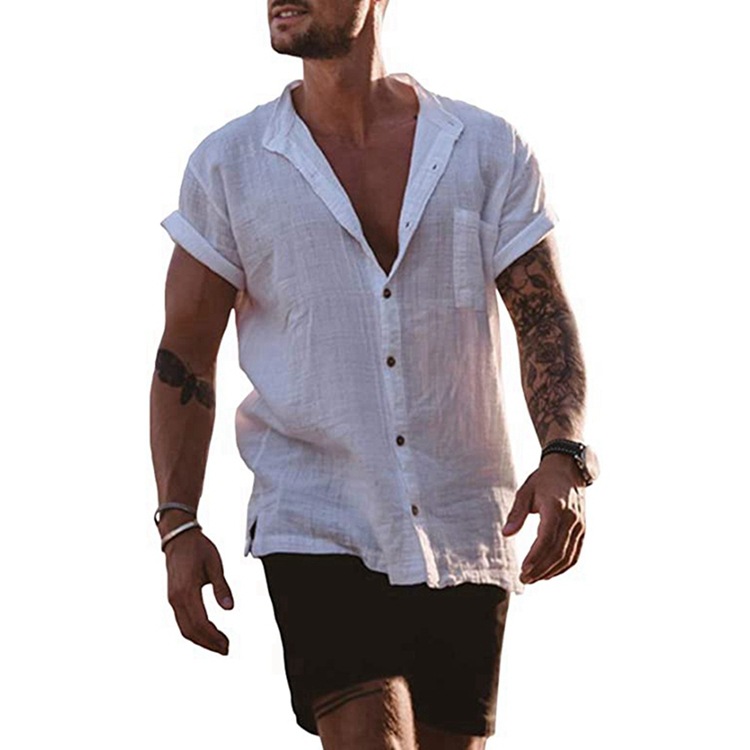 Title 3, Mens Summer Short Sleeve Shirts Loose Fitting ...