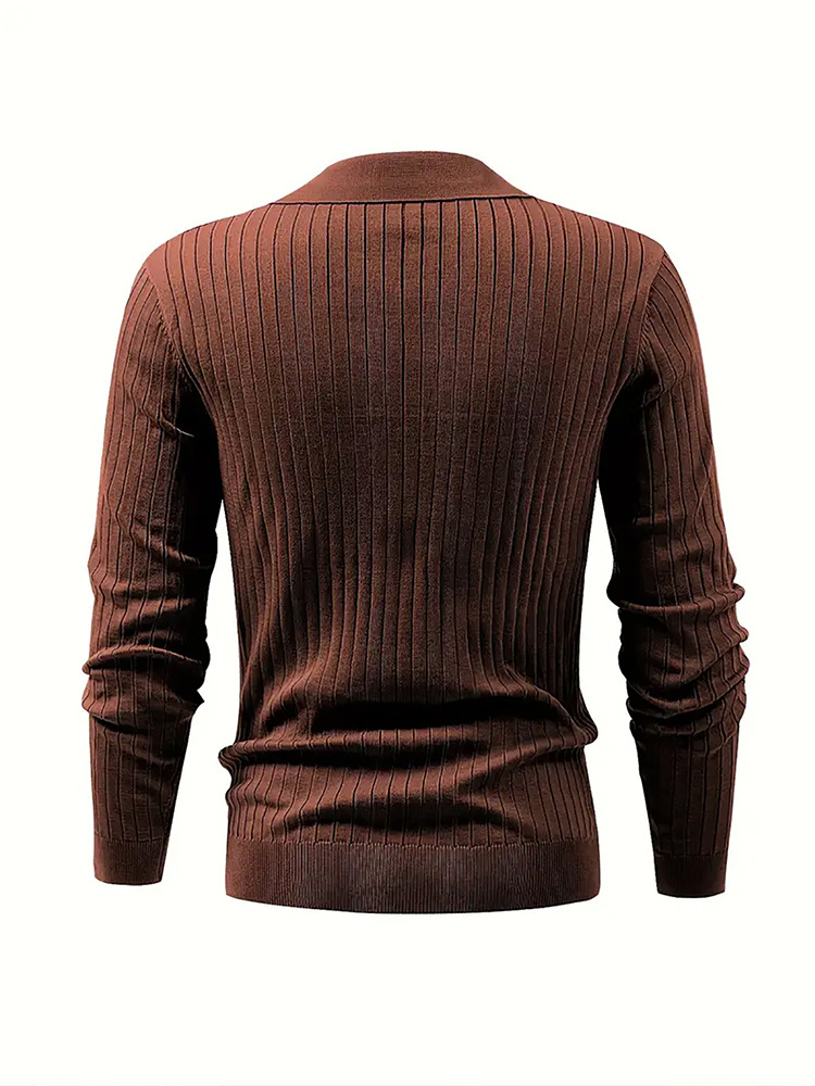 Title 3, Camisa Polo Slim Knit com Textura e Elasticidad...