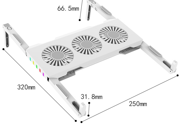 Slim Laptop Cooling Pad – Portable USB 3-Fan Design | Shop Now on CyberRigStore.com